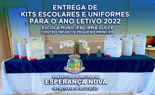 Entrega de Kits Escolares para rede municipal de ensino.